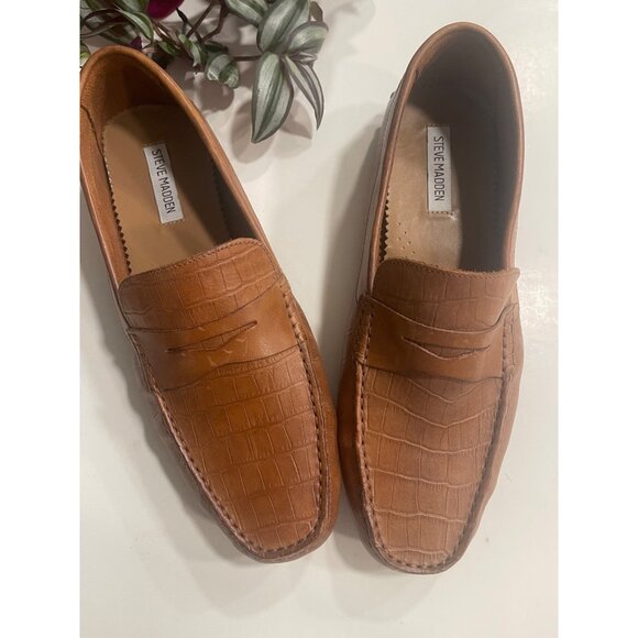 Steve Madden Men\'s Tan Leather Penny Loafers main image 11
